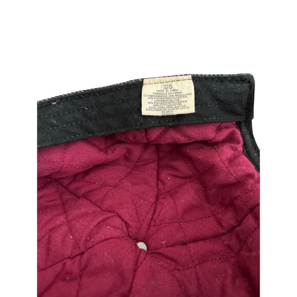 Vintage Timberland Men's Strap Back Hat Tweed Wool Blend Quilted Lining Leather - Picture 7 of 7